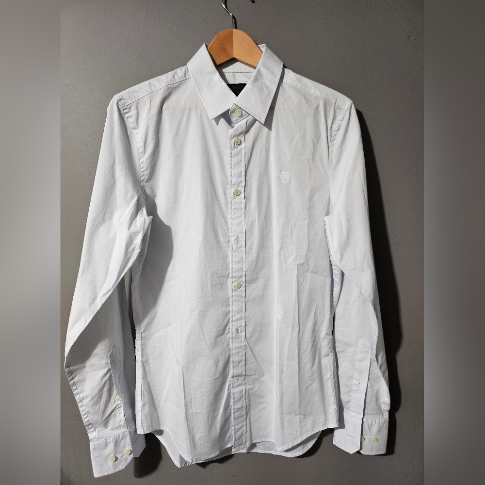 G-Star Men's Light Gray Dress Shirt M